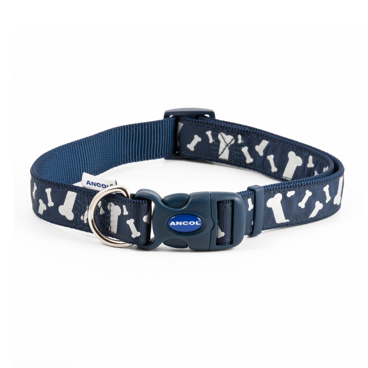 Ancol Navy Reflective Bones collar