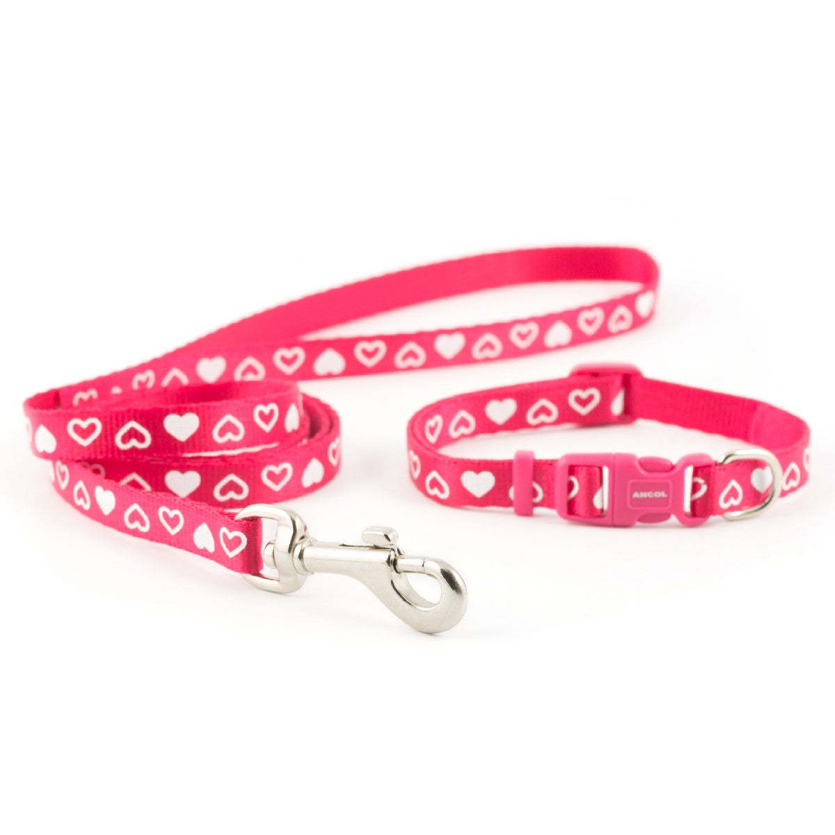 Ancol Small Bite Raspberry Collar &amp; Lead Puppy Set