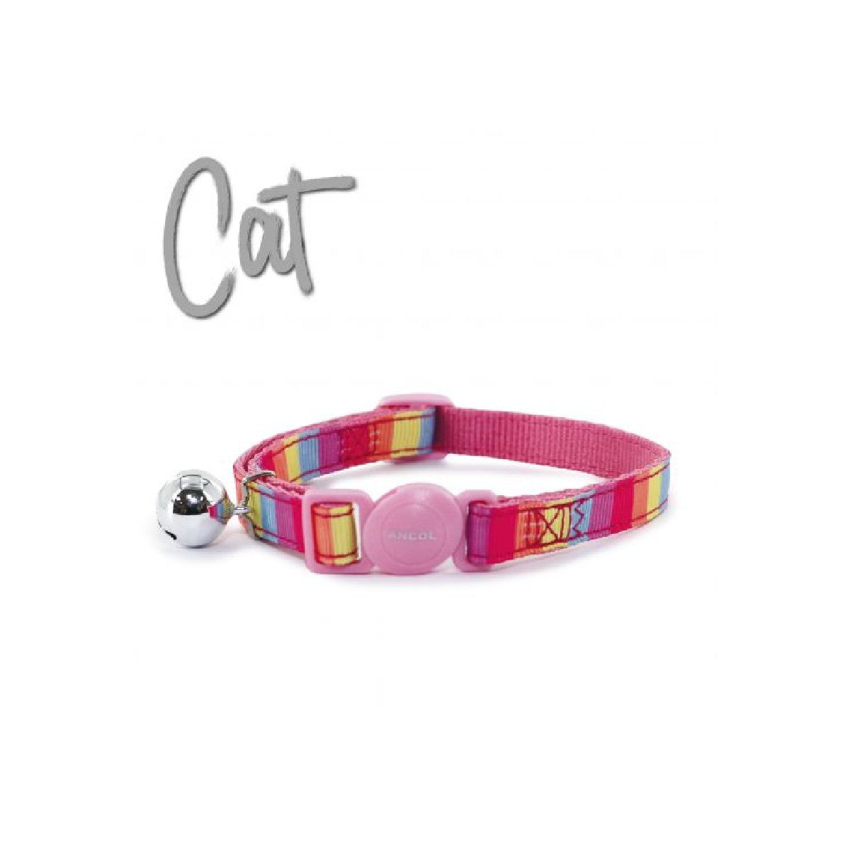 Ancol Pink Rainbow Cat Collar