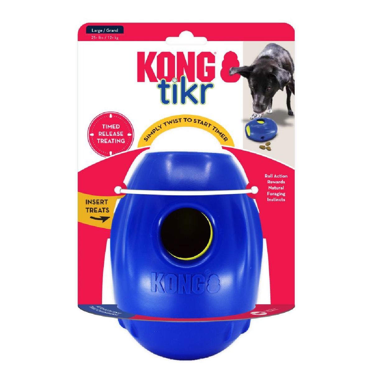 KONG Rewards Wally Dog Treat Dispenser Toy Blue/Red MD/LG