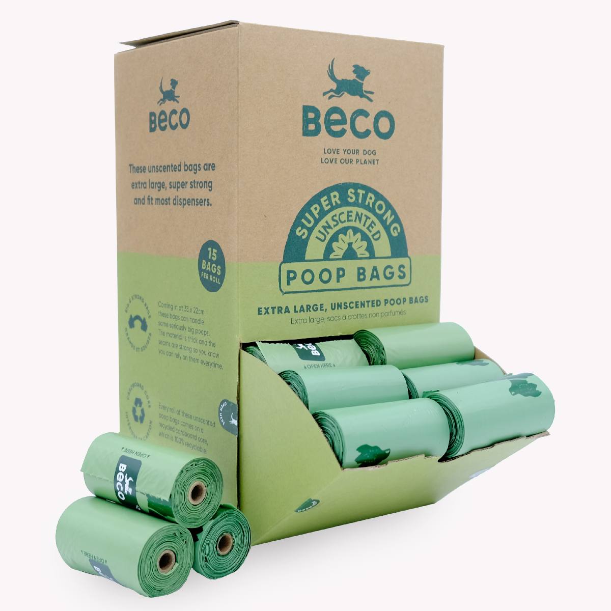 Beco Poop Bags, Unscented, 15s