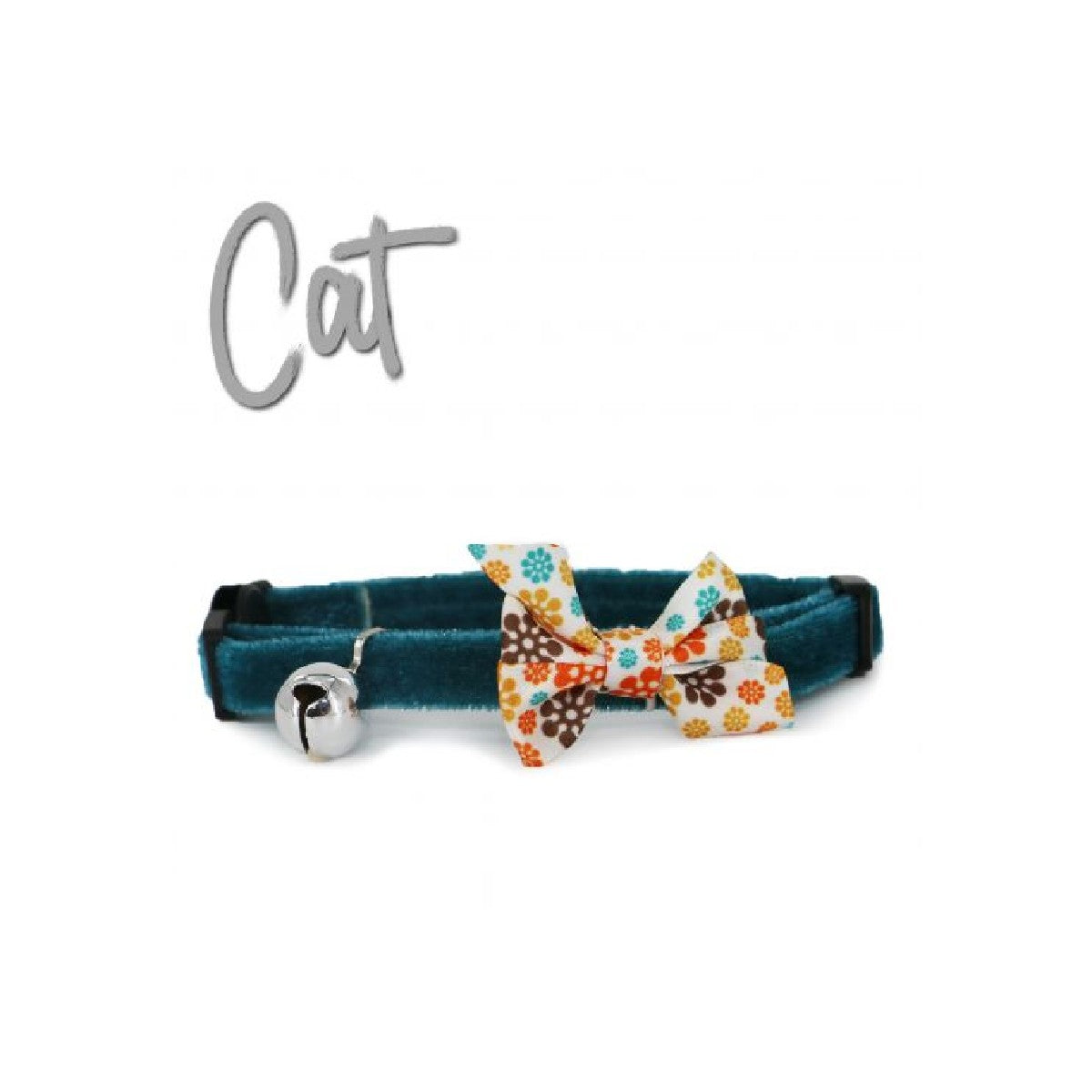 Ancol Vintage Bow Safety Cat Collar Teal